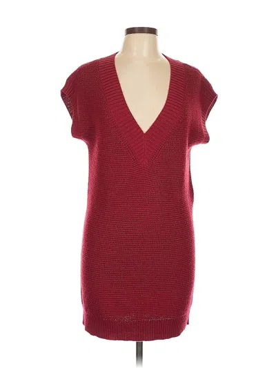 Pre-owned Ann Taylor Factory Casual Dress In Burgundy