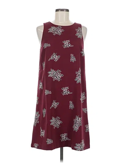 Pre-owned Ann Taylor Factory Casual Dress In Burgundy