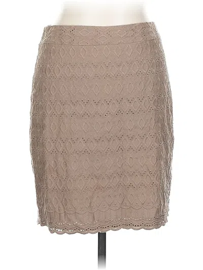 Pre-owned Ann Taylor Factory Casual Skirt In Brown