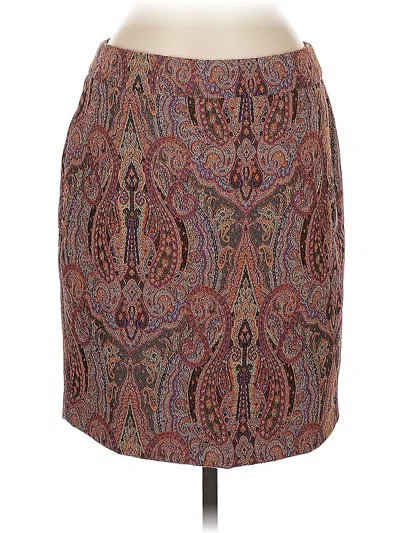 Pre-owned Ann Taylor Factory Casual Skirt In Burgundy
