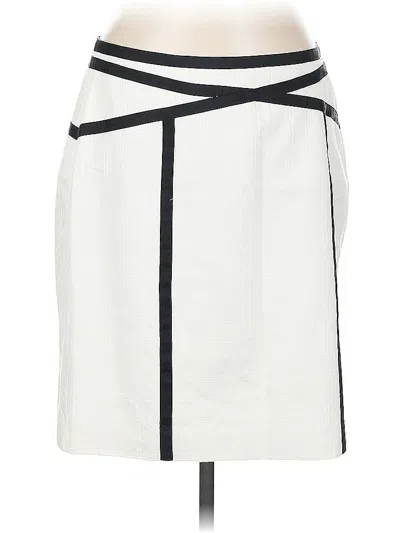 Pre-owned Ann Taylor Factory Casual Skirt In White