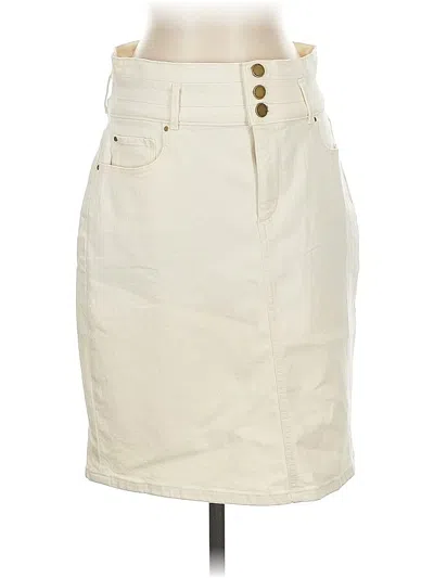 Pre-owned Ann Taylor Factory Casual Skirt In White
