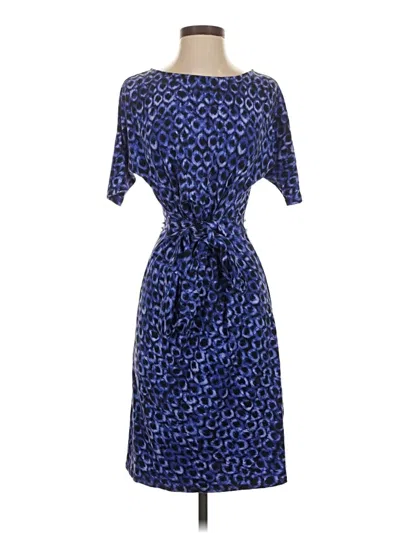 Pre-owned Ann Taylor Factory Cocktail Dress In Blue
