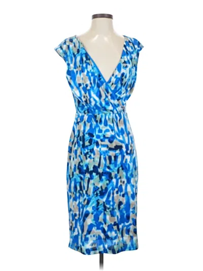 Pre-owned Ann Taylor Factory Cocktail Dress In Blue