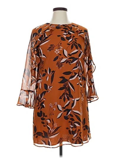 Pre-owned Ann Taylor Factory Cocktail Dress In Brown