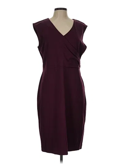 Pre-owned Ann Taylor Factory Cocktail Dress In Burgundy