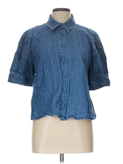 Pre-owned Ann Taylor Factory Denim Jacket In Blue