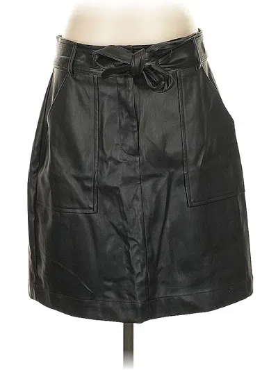 Ann Taylor Factory Faux Leather Skirt In Black
