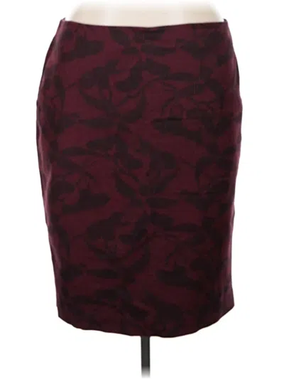 Pre-owned Ann Taylor Factory Formal Skirt In Burgundy