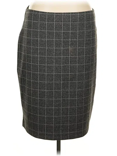 Pre-owned Ann Taylor Factory Formal Skirt In Gray