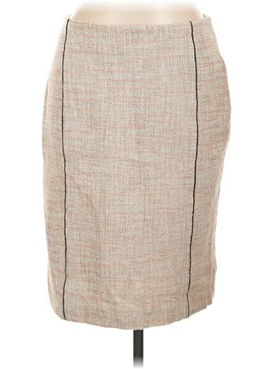 Pre-owned Ann Taylor Factory Formal Skirt In Tan