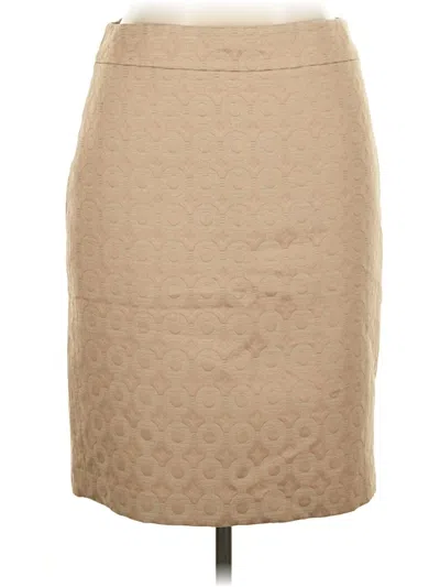 Pre-owned Ann Taylor Factory Formal Skirt In Tan