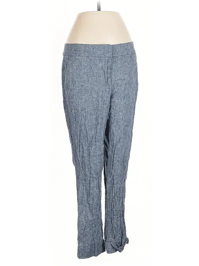 Pre-owned Ann Taylor Factory Linen Pants In Blue