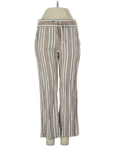 Pre-owned Ann Taylor Factory Linen Pants In Silver