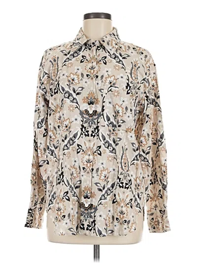 Ann Taylor Factory Long Sleeve Blouse In Ivory