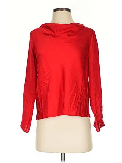 Ann Taylor Factory Long Sleeve Blouse In Red