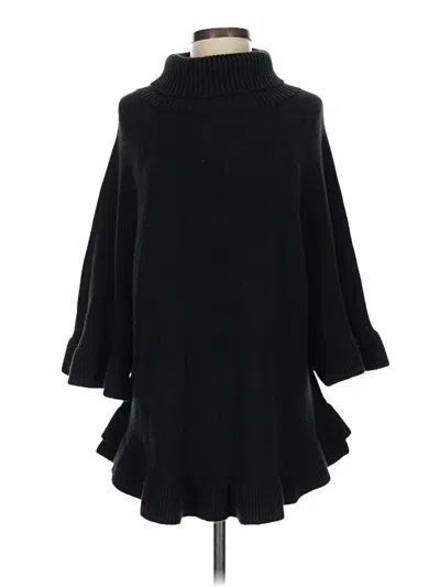 Pre-owned Ann Taylor Factory Poncho In Black