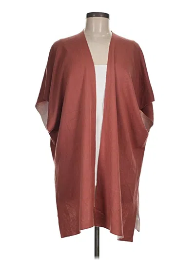 Pre-owned Ann Taylor Factory Poncho In Burgundy