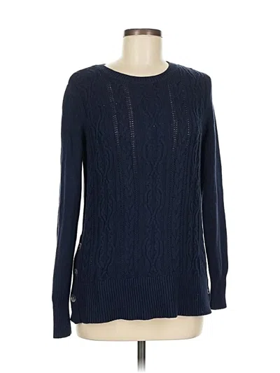 Pre-owned Ann Taylor Factory Pullover Sweater In Blue