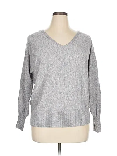 Pre-owned Ann Taylor Factory Pullover Sweater In Silver