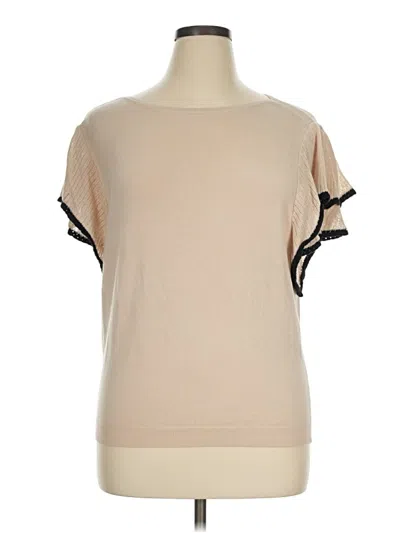 Pre-owned Ann Taylor Factory Pullover Sweater In Tan