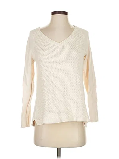 Pre-owned Ann Taylor Factory Pullover Sweater In White