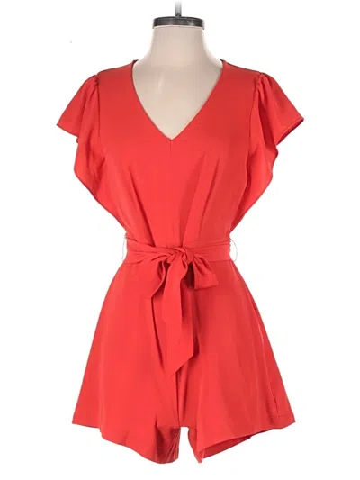 Pre-owned Ann Taylor Factory Romper In Red