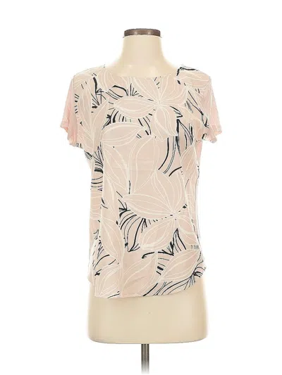 Pre-owned Ann Taylor Factory Short Sleeve Blouse In Brown