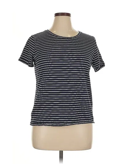 Pre-owned Ann Taylor Factory Short Sleeve T-shirt In Blue