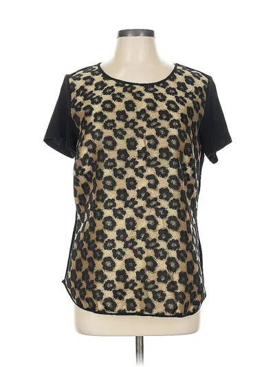 Pre-owned Ann Taylor Factory Short Sleeve T-shirt In Gold