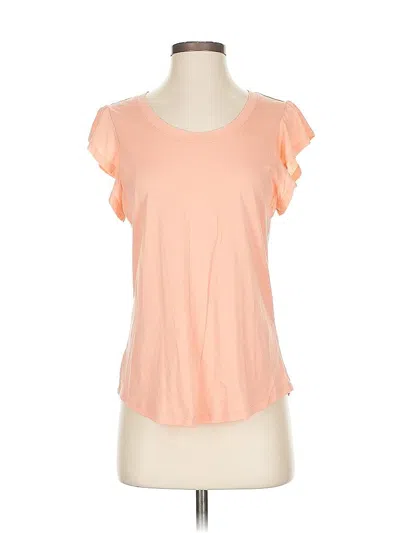Pre-owned Ann Taylor Factory Short Sleeve T-shirt In Orange