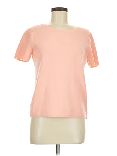 Pre-owned Ann Taylor Factory Short Sleeve Top Orange Crew Neck Tops
