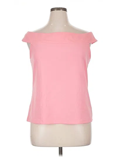 Ann Taylor Factory Short Sleeve Top Pink Boatneck Tops