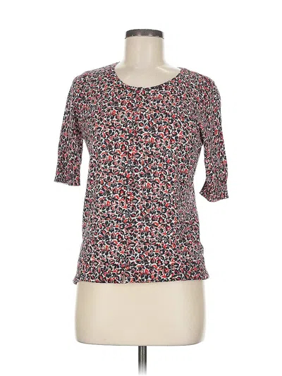 Pre-owned Ann Taylor Factory Short Sleeve Top Pink Scoop Neck Tops