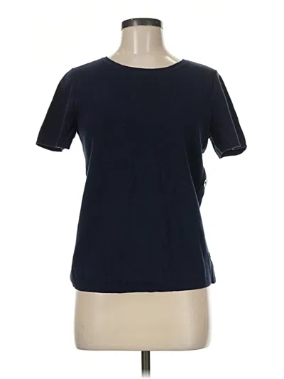 Pre-owned Ann Taylor Factory Short Sleeve T-shirt In Blue