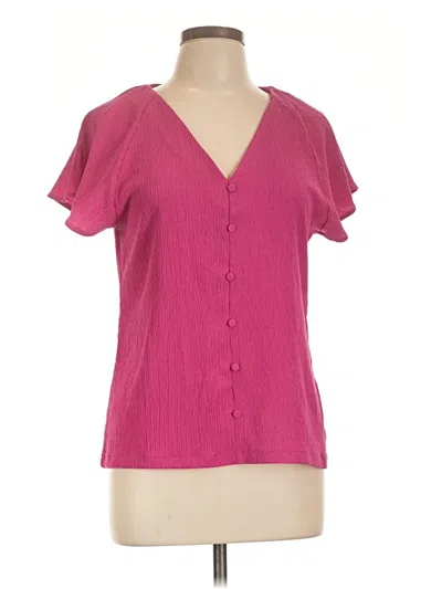 Ann Taylor Factory Short Sleeve T-shirt In Pink