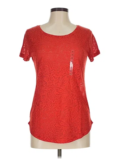Ann Taylor Factory Short Sleeve T-shirt In Red
