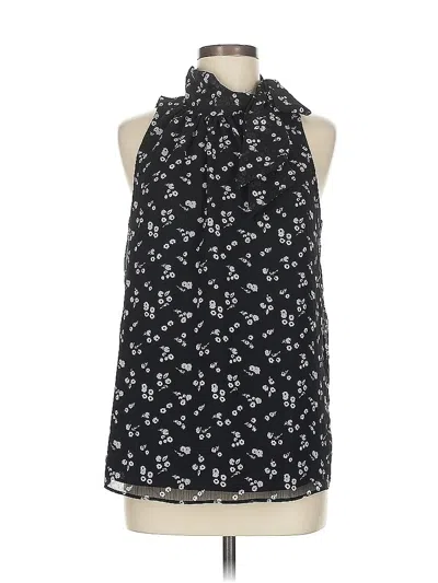 Pre-owned Ann Taylor Factory Sleeveless Blouse In Black