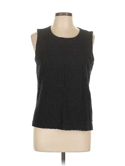 Pre-owned Ann Taylor Factory Sleeveless Blouse In Black
