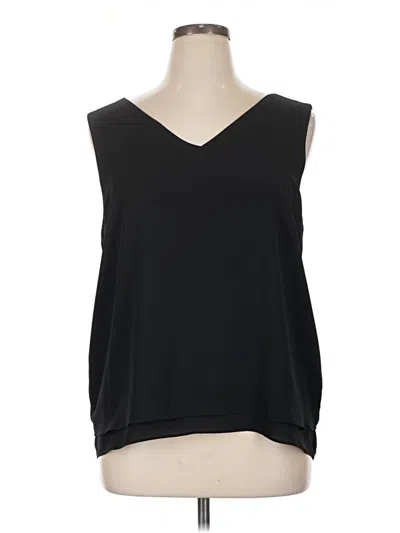 Pre-owned Ann Taylor Factory Sleeveless Blouse In Black
