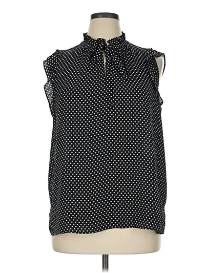 Pre-owned Ann Taylor Factory Sleeveless Blouse In Black