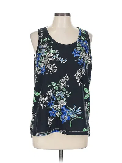 Pre-owned Ann Taylor Factory Sleeveless Blouse In Blue
