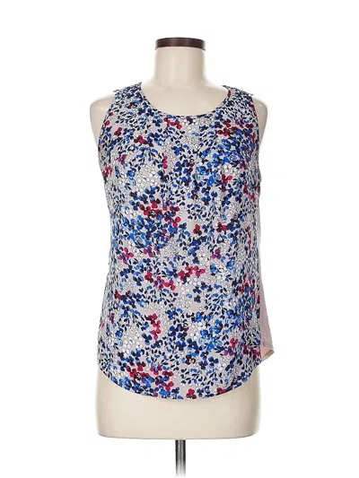 Pre-owned Ann Taylor Factory Sleeveless Blouse In Blue