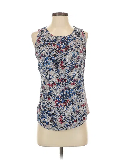Pre-owned Ann Taylor Factory Sleeveless Blouse In Blue