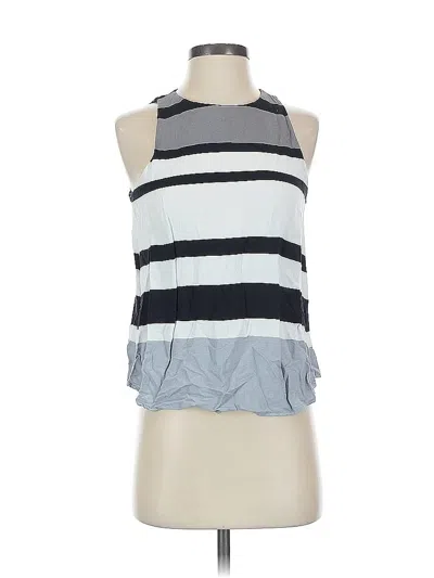 Pre-owned Ann Taylor Factory Sleeveless Blouse In Blue