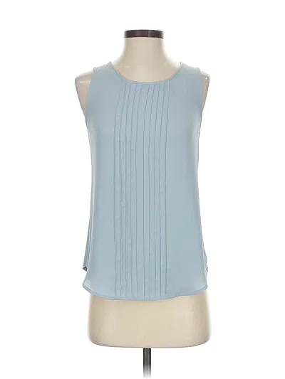 Pre-owned Ann Taylor Factory Sleeveless Blouse In Blue