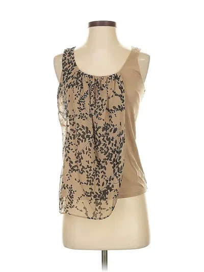 Pre-owned Ann Taylor Factory Sleeveless Blouse In Brown