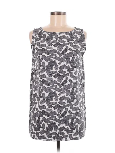 Pre-owned Ann Taylor Factory Sleeveless Blouse In Gray