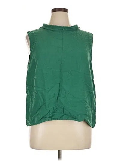 Pre-owned Ann Taylor Factory Sleeveless Blouse In Green