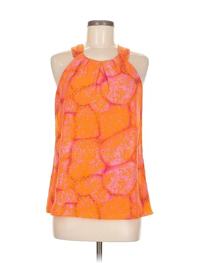 Pre-owned Ann Taylor Factory Sleeveless Blouse In Orange